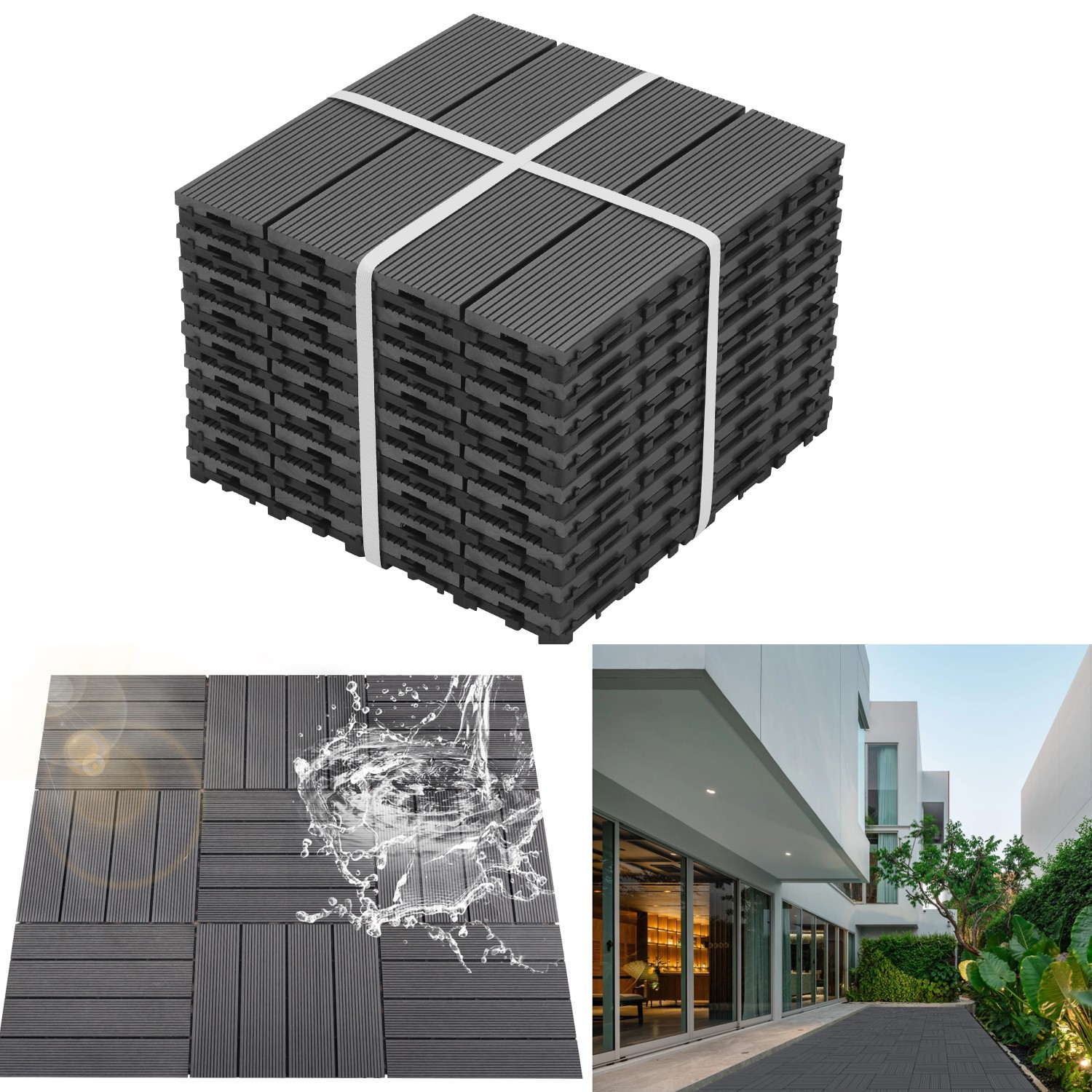 Waterproof Outdoor Indoor Flooring for Patio Backyard DIY Interlocking Deck Tile gallery