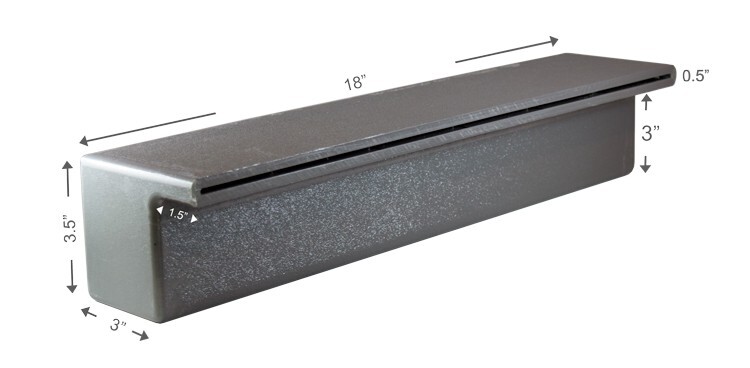 Tomaso 18" Water Sheet Pool/Spa & Fountain, Water Wall Spillway in Gray BTM Fed gallery