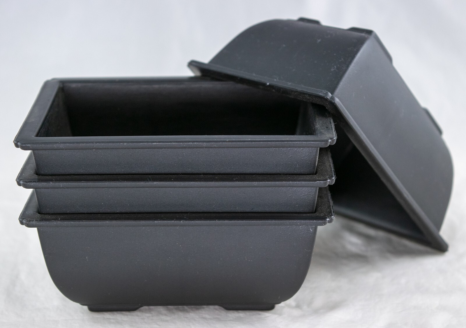 4 Rectangular Black Plastic Cactus Succulent, Bonsai Training Pot 5"x 3.5"x 2" gallery