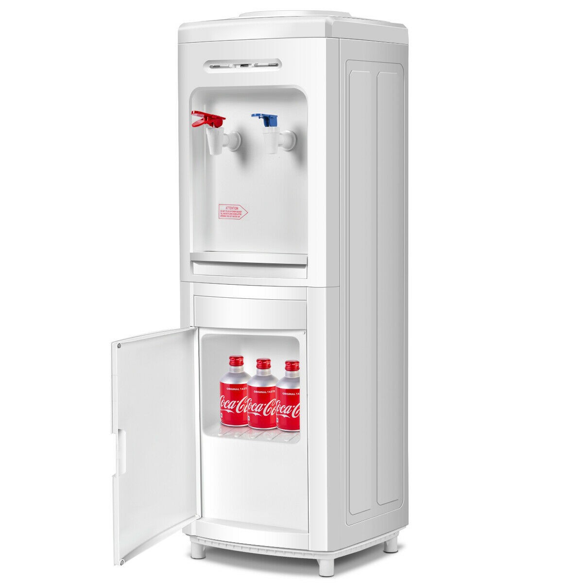 5 Gallon Top Loading Hot & Cold Water Dispenser Cooler w/ Storage Cabinet gallery