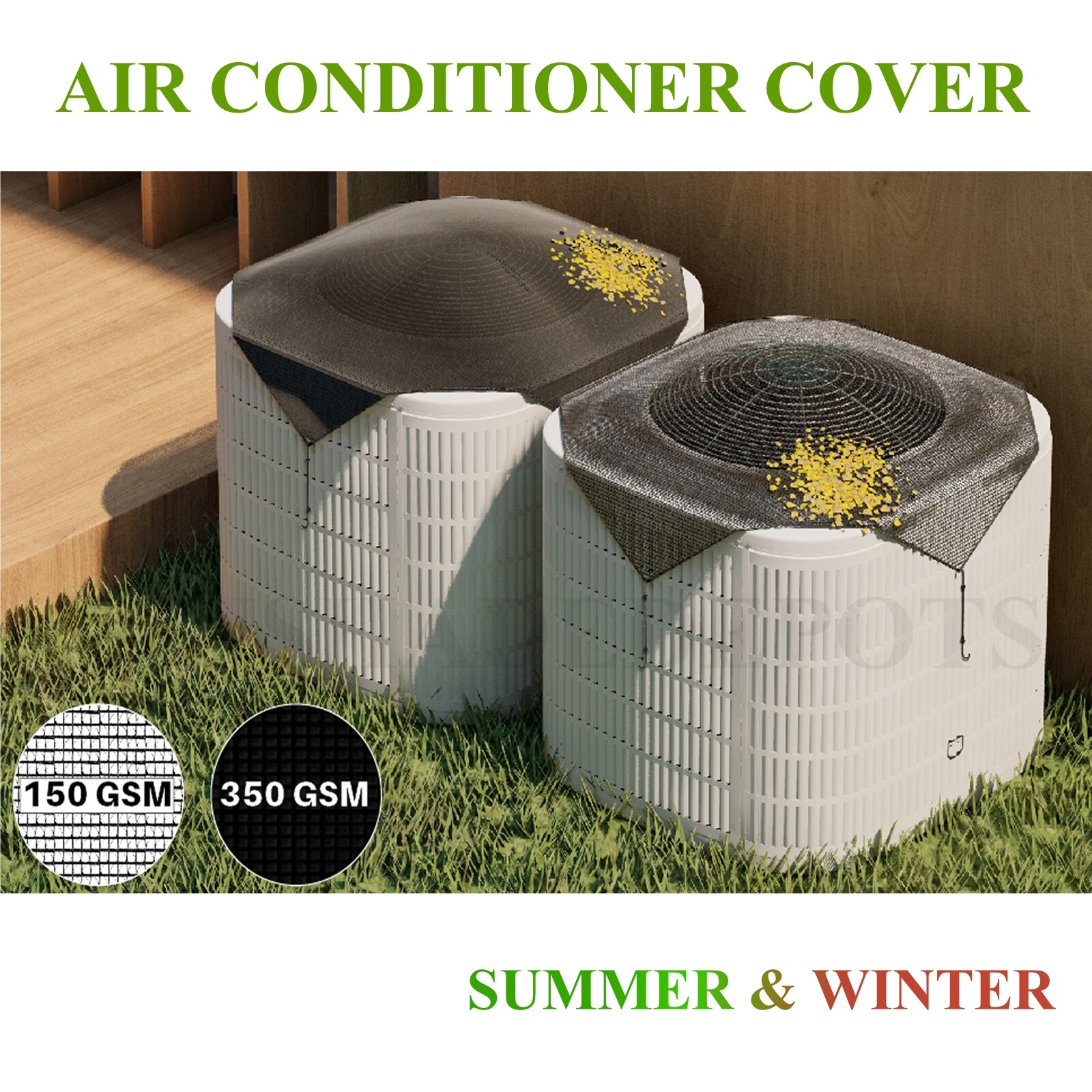 TANG Outside Air Conditioner Mesh Cover Winter Summer AC Vent Protection Cover gallery