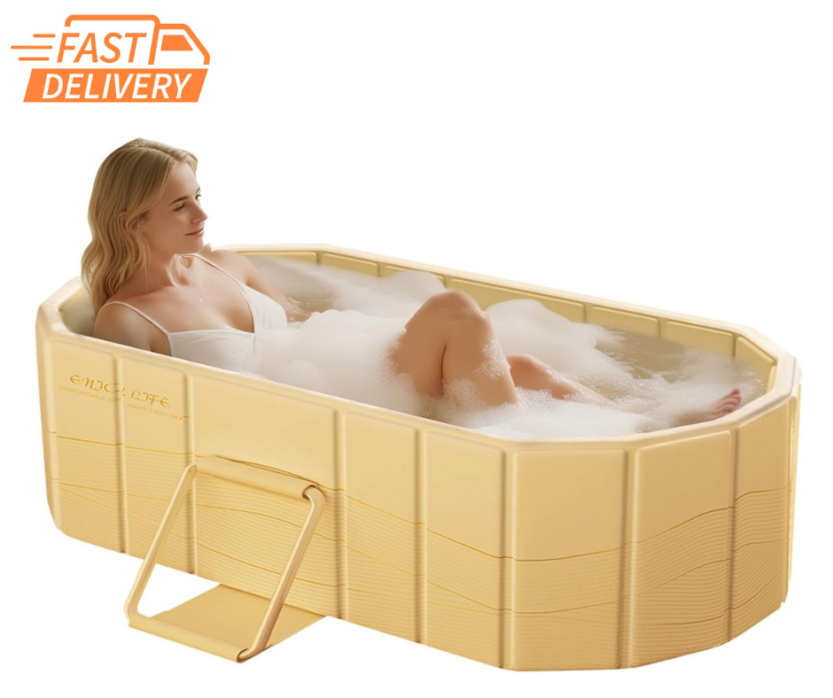 Portable Foldable Bathtub - Freestanding Spa Soaking Tub for Indoor/Outdoor Use gallery