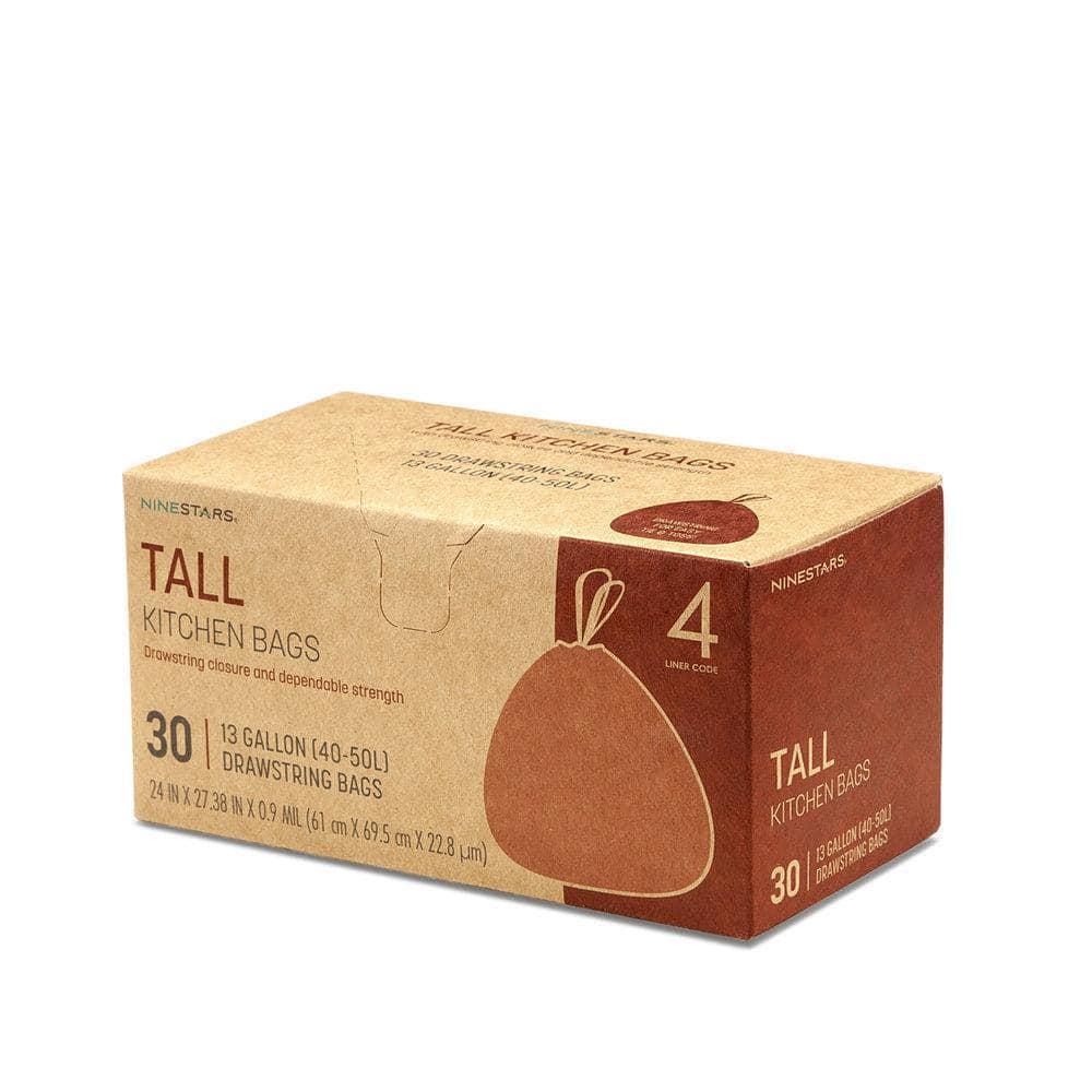 10 Gal. - 13 Gal. Tall Kitchen Drawstring Closure Trash Bags 30 Count gallery