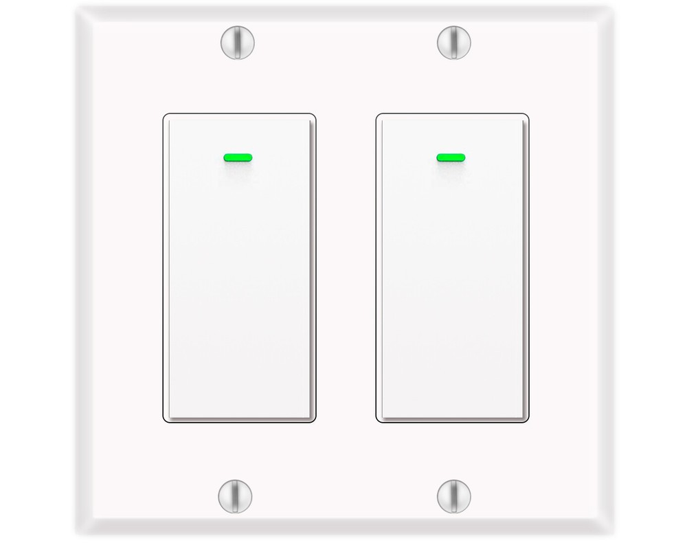 2 Gang Smart Switch , Compatible with Alexa and Google Home, No hub Required
