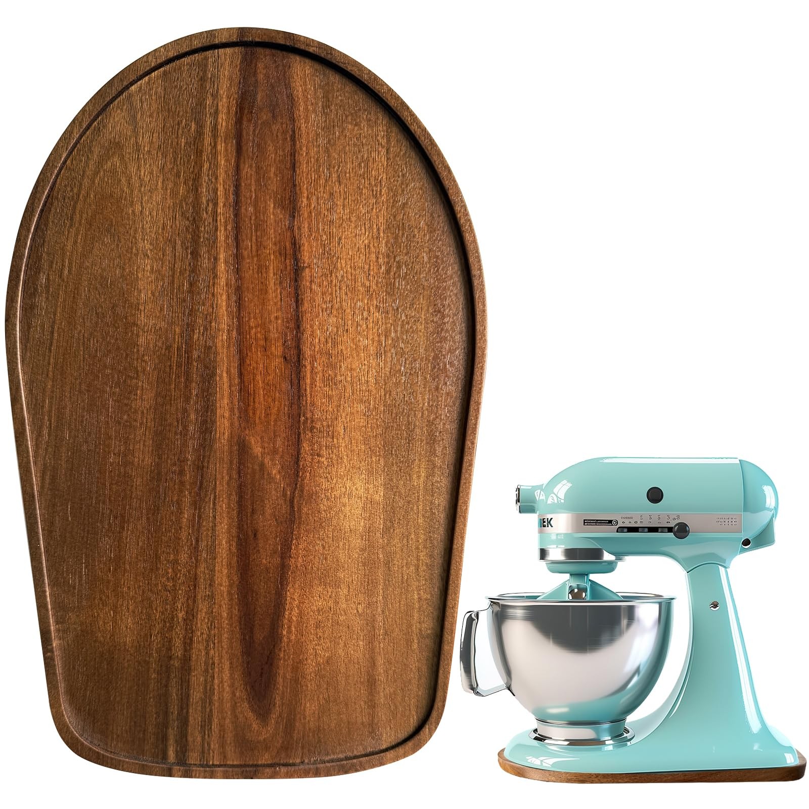 Acacia Wood Mixer Slider Mat for Kitchen Aid 4.5-5 Qt Tilt-Head Stand Mixer K... gallery