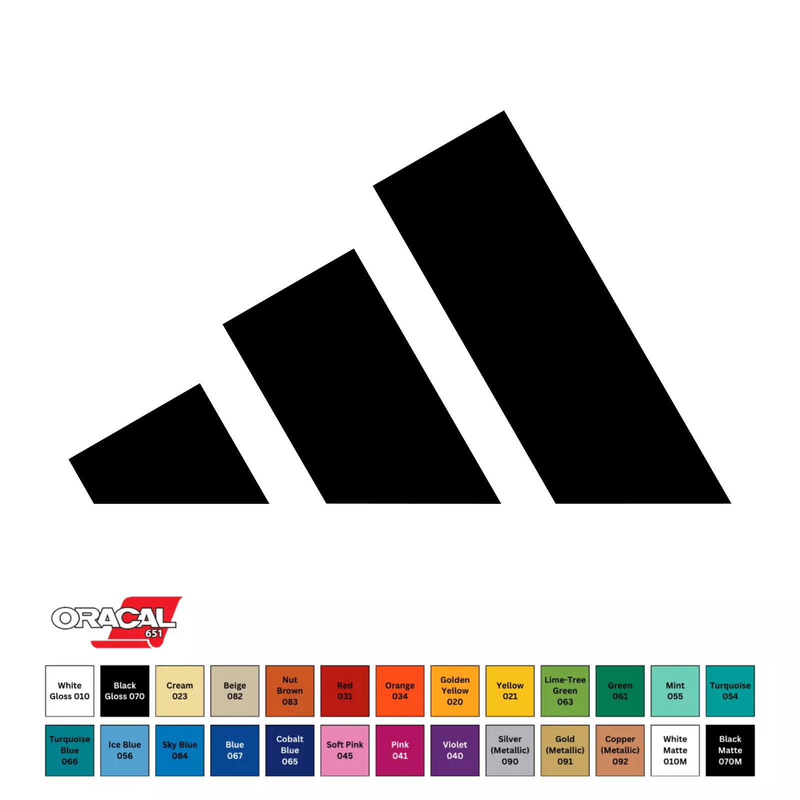 Adidas Logo Die Cut Vinyl Decal Permanent Sticker 2" to 12" CHOOSE COLOR gallery