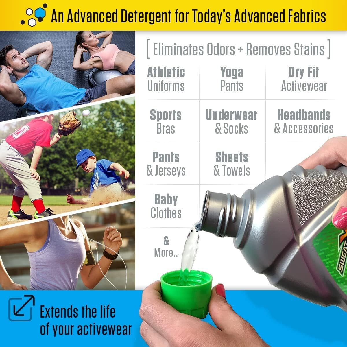 Sweat X Extreme Sport Original Laundry Detergent - 45 Loads gallery