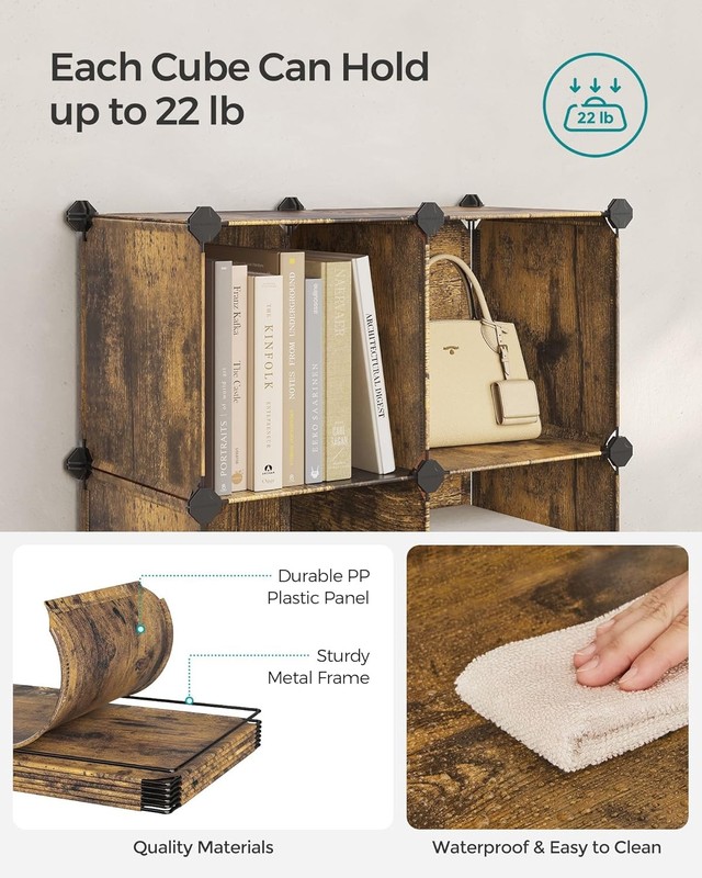 6 Cube Storage Organizer Modular Bookshelf DIY Closet Organizers & Storage gallery