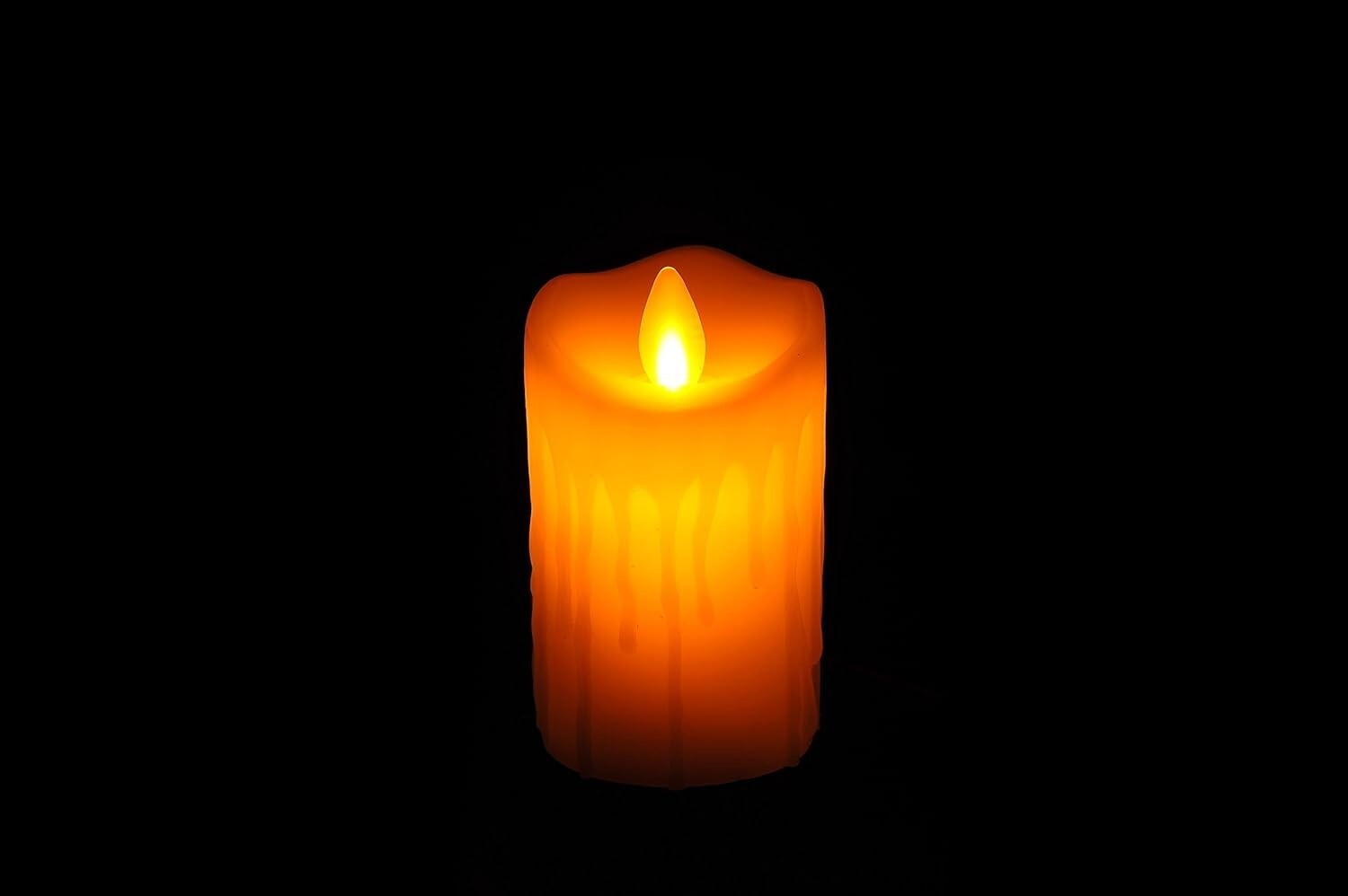 Flameless Pillar Candle Color Ivory Size: 6" x 4" Child Pet Safe Auto Off Timer gallery