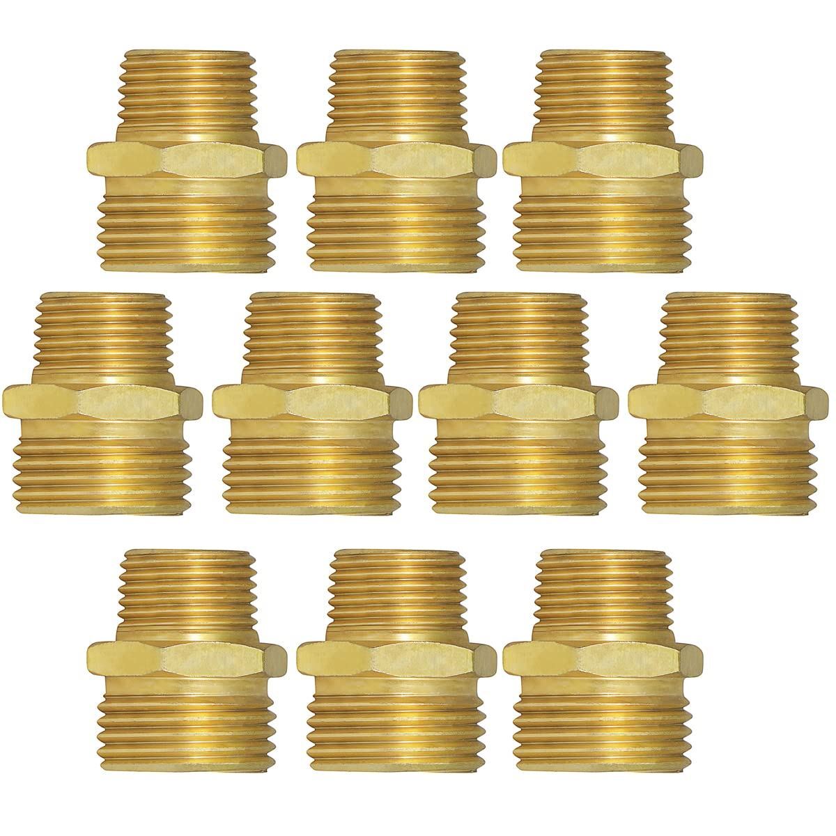 Garden Hose Adapter, 3/4" MH x 1/2" MIP (Tapped 1/2" FIP) Brass 10 Pack325291436 gallery