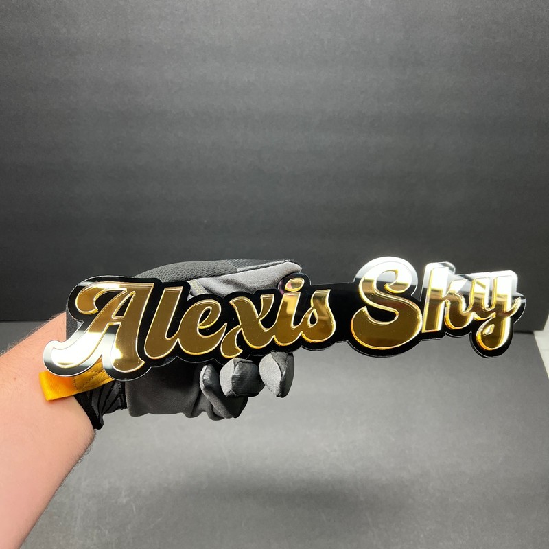 Custom Laser-Multicolor Personalized Name! Cut 3D Acrylic Emblem Badge for Cars gallery
