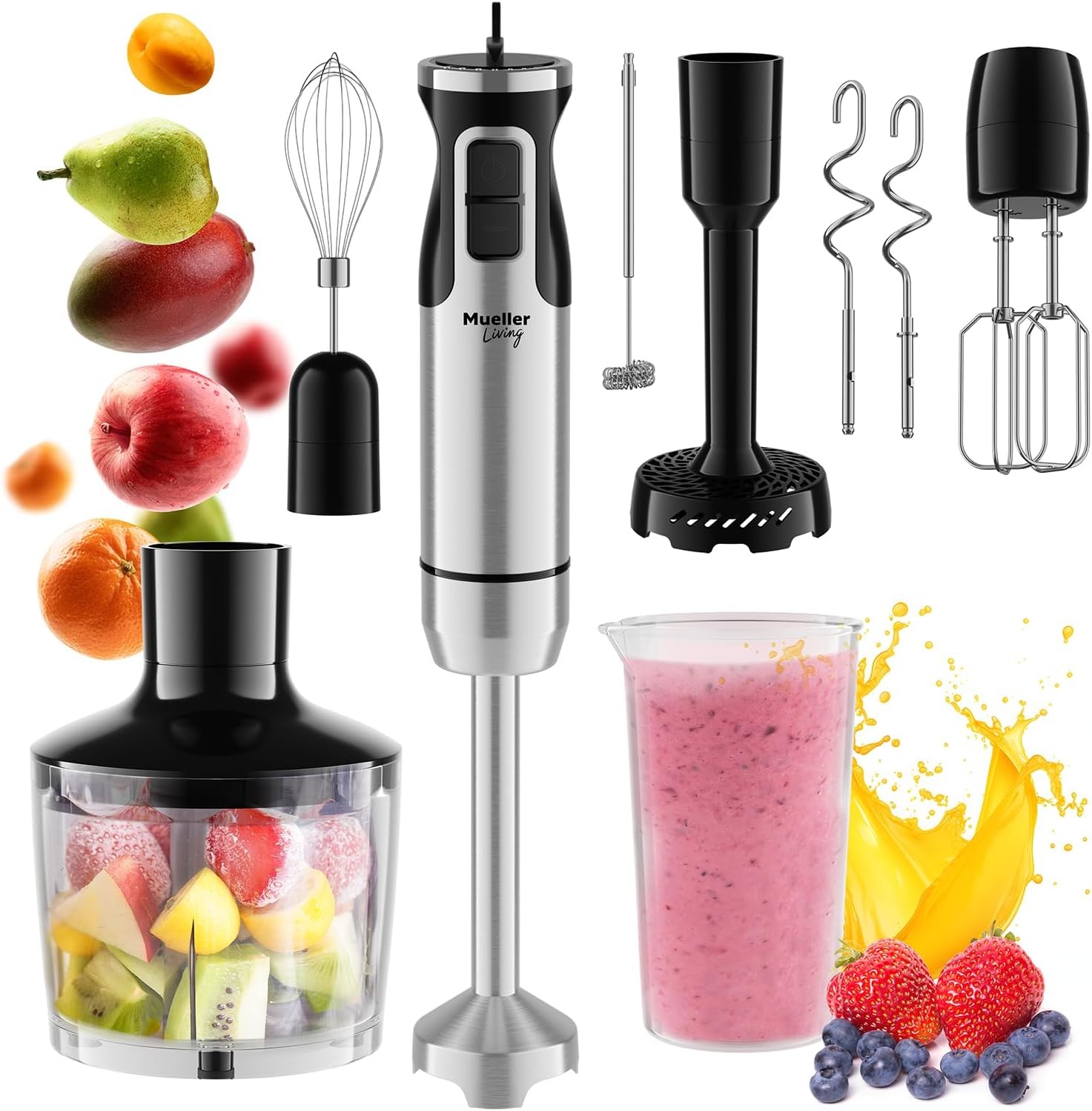 MuellerLiving Immersion Hand Blender Full Set - 8 Speed Immersion Blender gallery