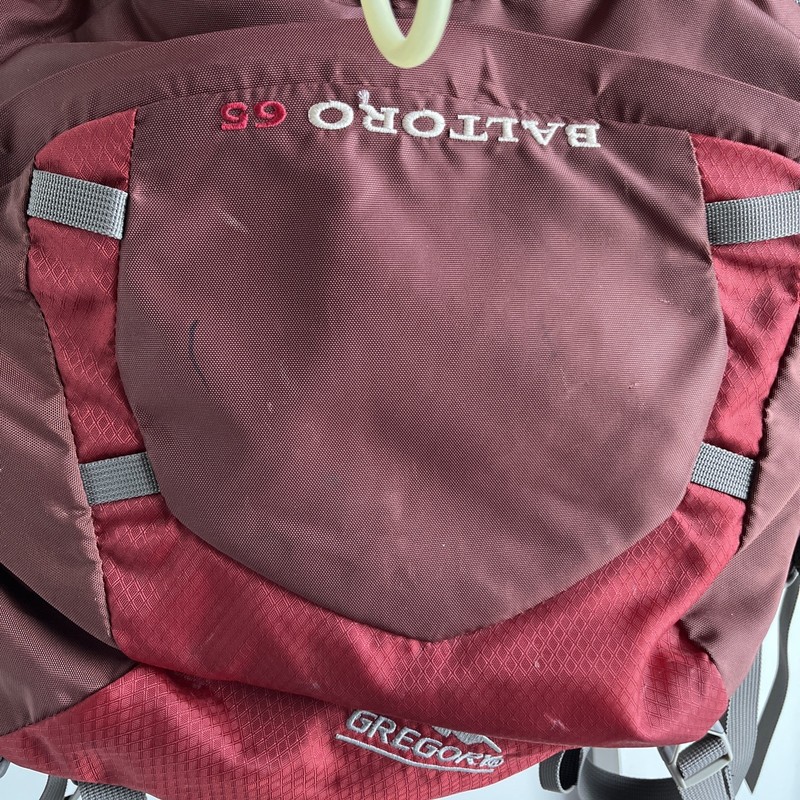 Gregory Baltoro 65 Red Hiking Outdoor Backpack Size Small  4