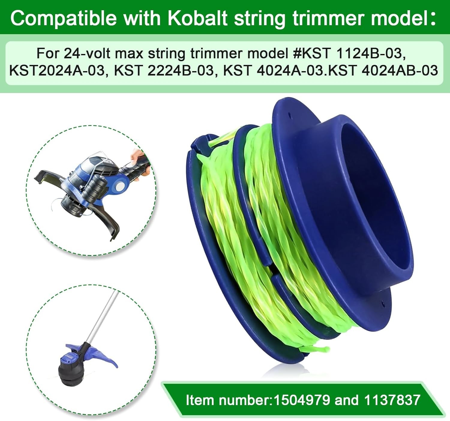 03 Dual-line Spool Compatible with Kobalt 24-Volt KST 2024A-03 -03 Max Weed W... gallery