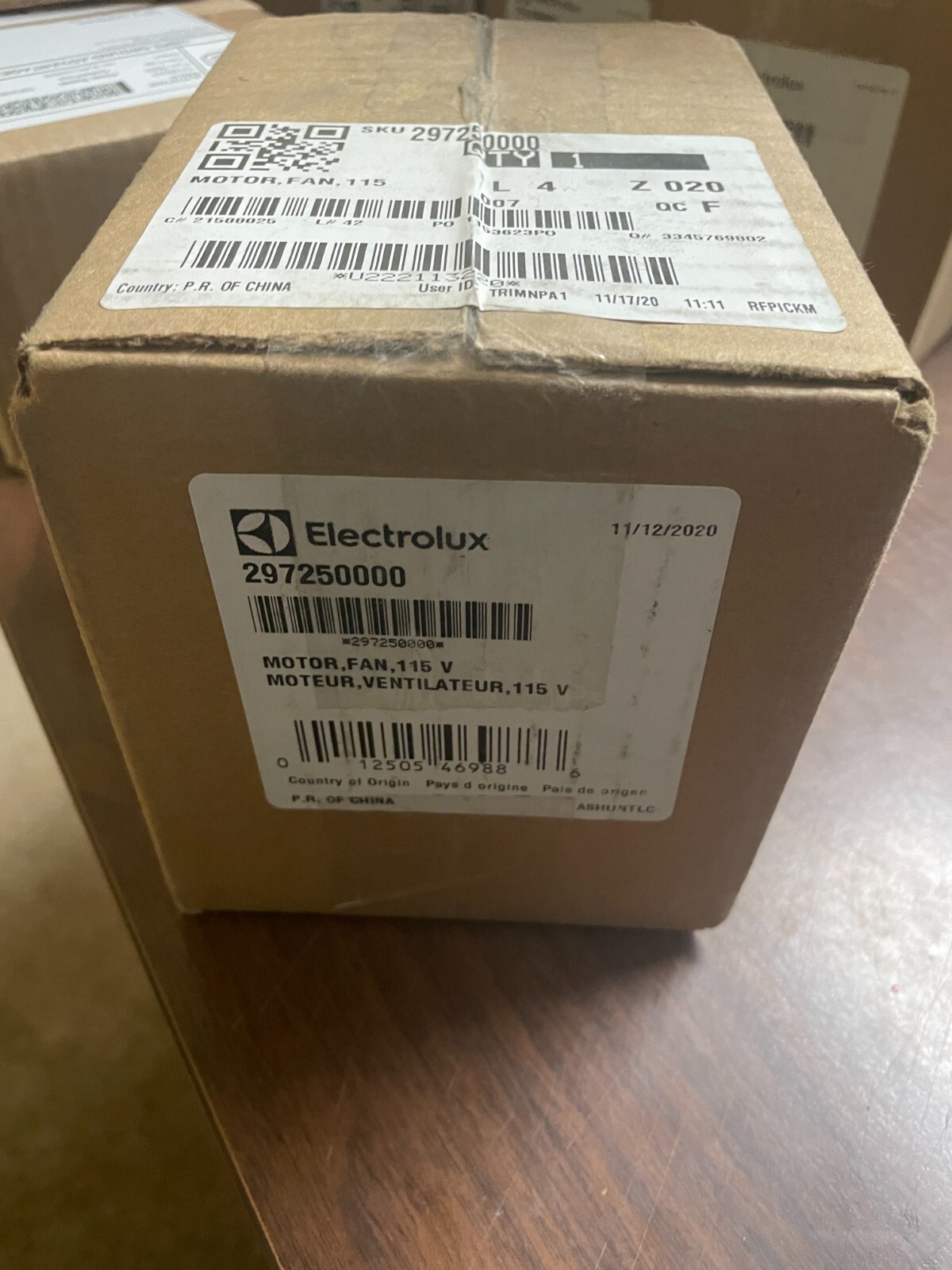 ELECTROLUX FRIGIDAIRE 297250000 REFRIGERATOR EVAPORATOR FAN MOTOR 115V gallery