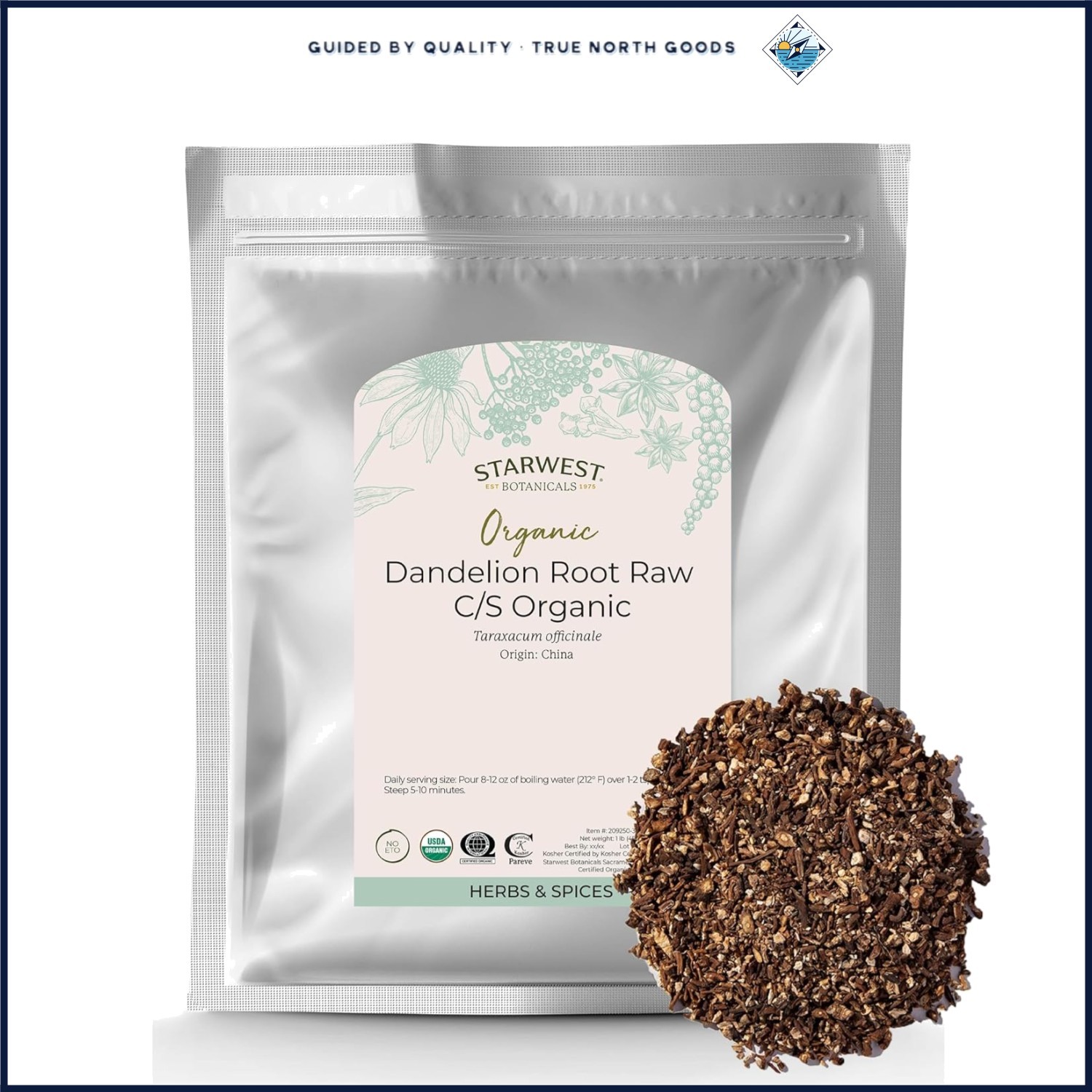 Bulk 1 lb Organic Dandelion Root Tea, Caffeine-Free, Rich in Vitamins & Minerals gallery