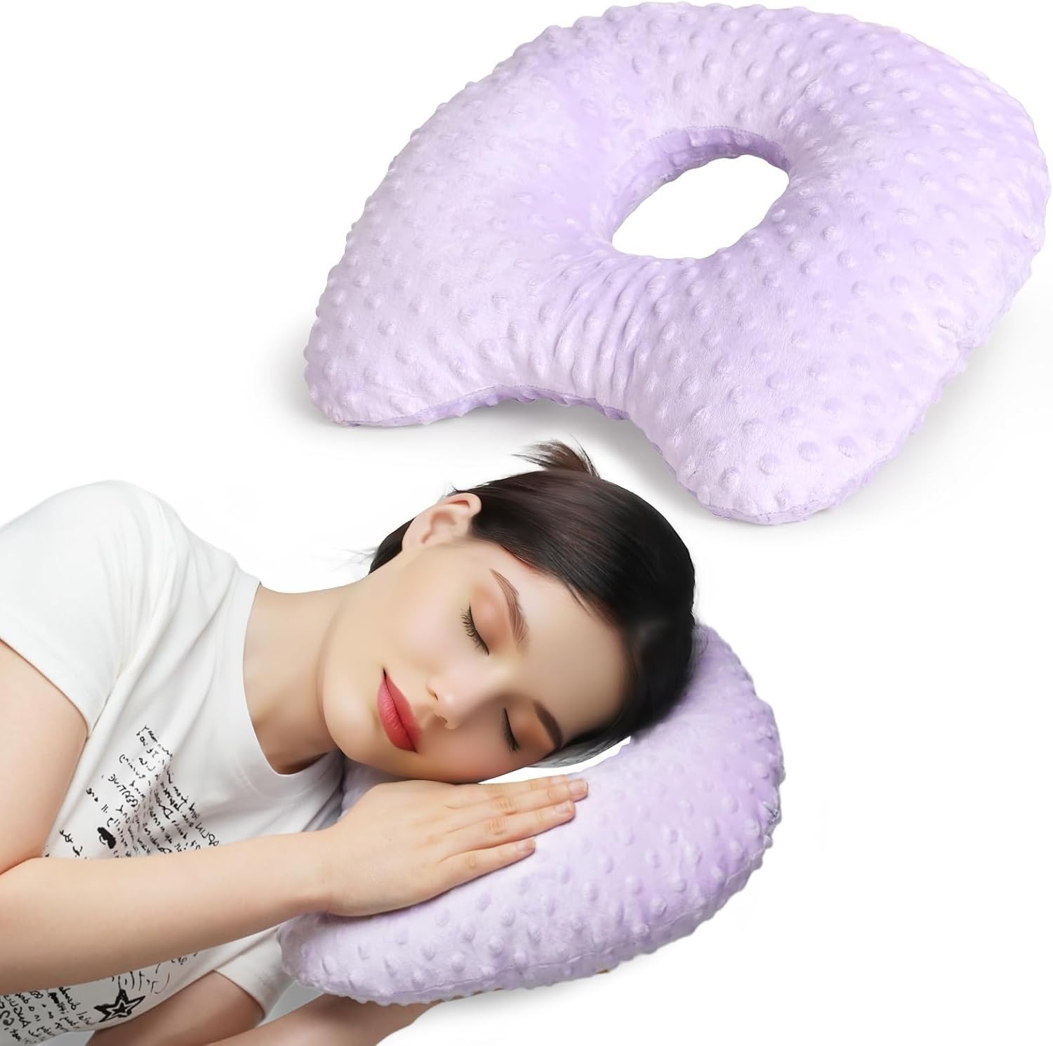 Ear Piercing Pillow for Side Sleepers - Donut Pillow for Ear Pain Relief gallery