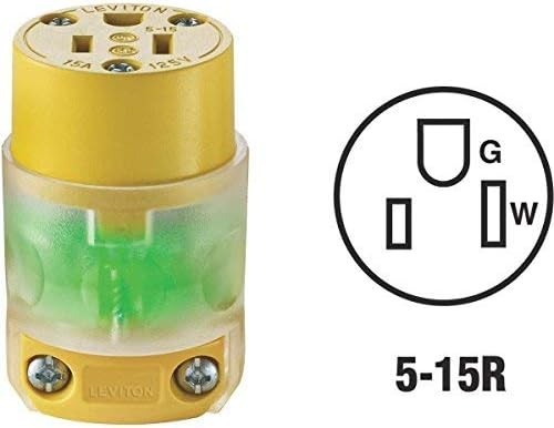 Leviton 515PV-LIT Not Not Available R50-Straight Blade Lighted Plug, 125 V,... gallery