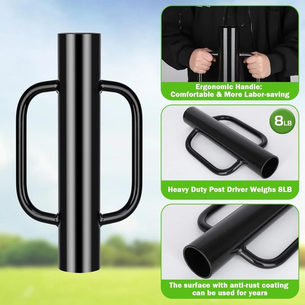 8LB Fence Post Driver with Handles Heavy Duty T Post Driver Post Pounder for T-P gallery