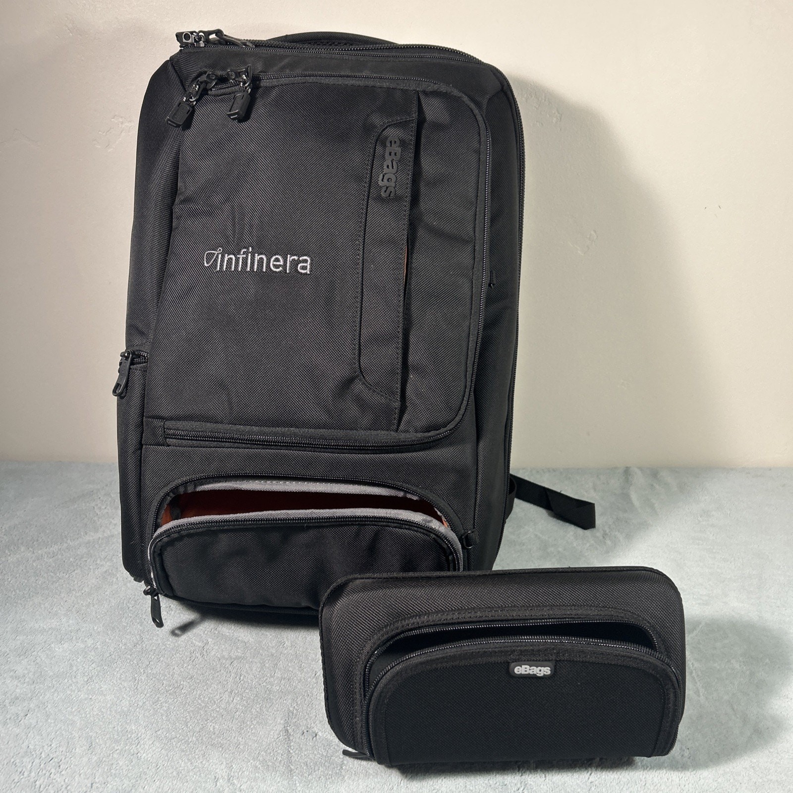eBags TLS Pro Slim 2146 Model Laptop Backpack Black 15.5" + Cube Case Durable
