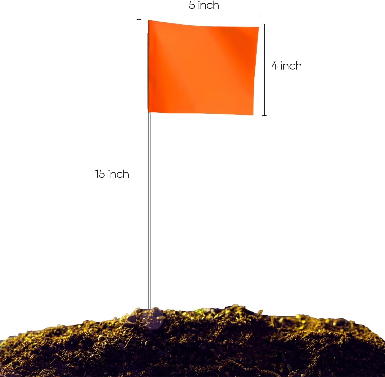 Marking Flags 100ct - 15X4X5 Inch Color Flags for Lawn, Survey, Irrigation gallery