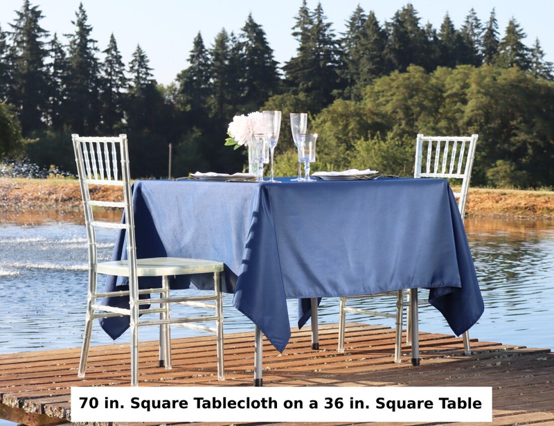 LinenTablecloth 70 in. Square Polyester Tablecloths, 33 Colors! Wedding & Event gallery