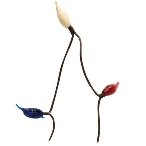 NEW PRIMITIVE AMERICANA SILICONE BULB LIGHT STRAND RED WHITE BLUE Bulbs 35 Ct gallery