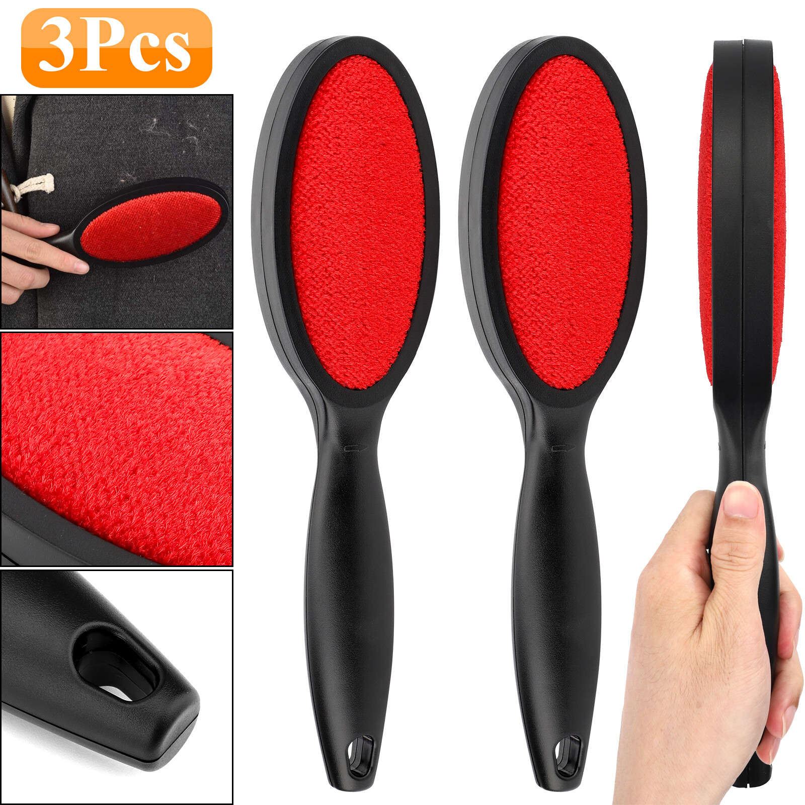 3pcs Magic Lint Remover Brush Clothes Fuzz Fabric Pet Hair Cleaning Double Sided gallery