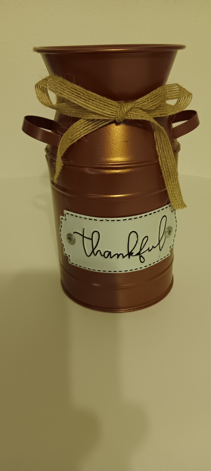 Harvest Jug, Tin With Thankful Lettering 71/2 In Tall 4in Wide gallery