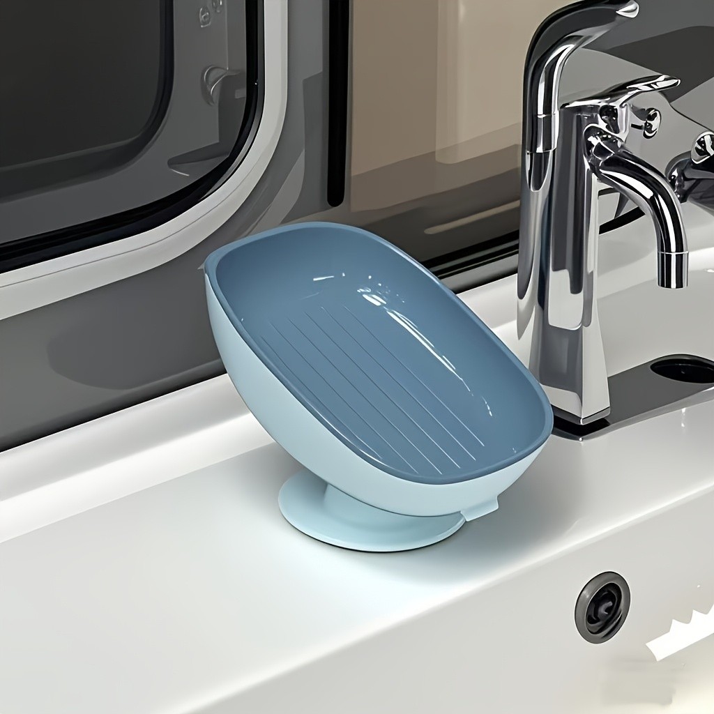Luxury Adjustable Oval Wall-Mount Non-Slip Detachable Soap Dish Bathroom Tray gallery