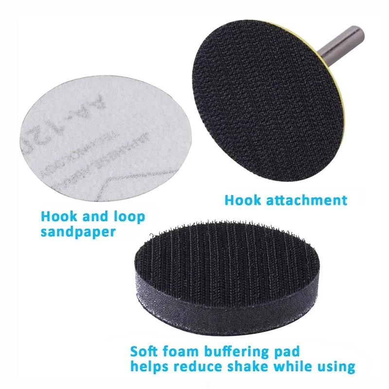 306PC 2 inch Sanding Discs Dry Hook Loop 80-3000 Grit for Drill Die Grinder US gallery