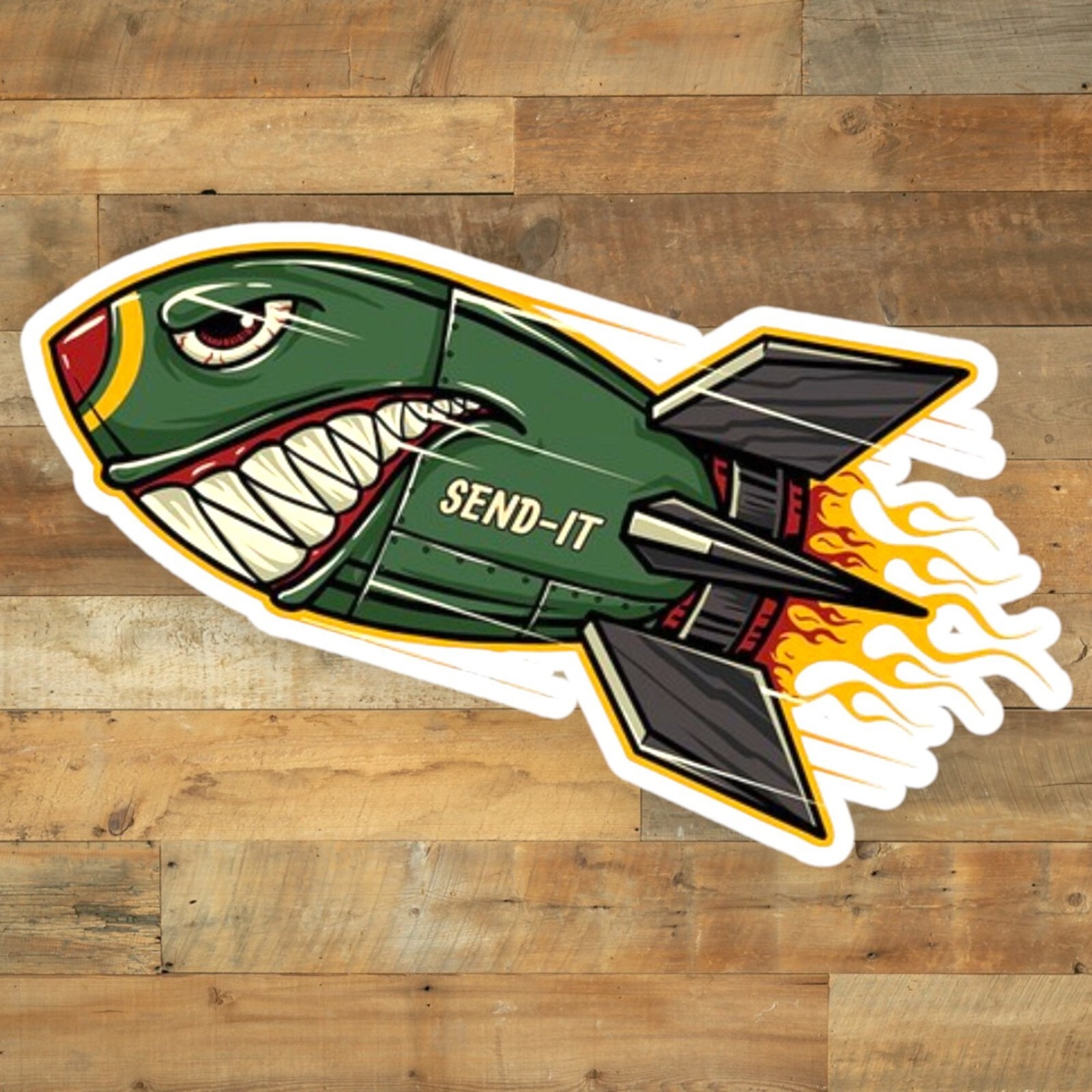 Send It Decal | Funny Waterproof Weatherproof Sticker | Rocket Sticker gallery