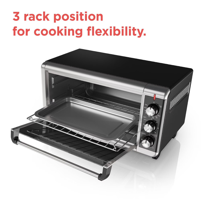 BLACK+DECKER 8 Slice Extra-Wide Countertop Toaster Oven, TO3250XSB, Free Ship gallery