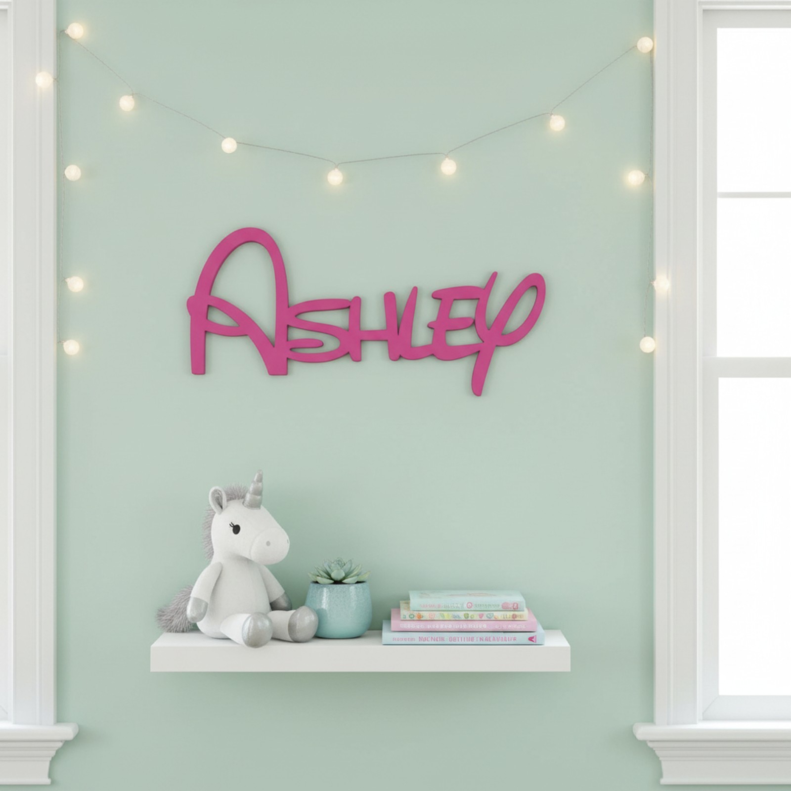 Personalized Disney-Style Name Sign – Custom Wooden Nursery Kids Room Wall Decor gallery