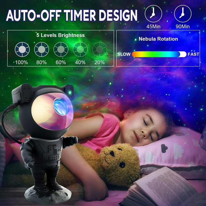 Astronaut Projector Night Light Lamp Star Nebula Galaxy Space Sky for Room Decor gallery