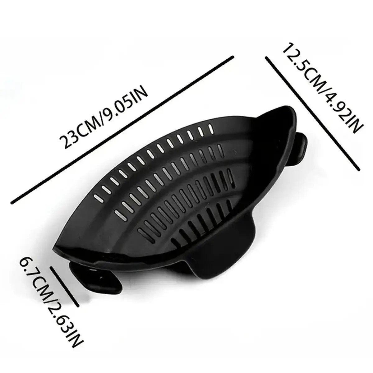 Silicone Clip-On Colander Heat Resistant Strainer for Pasta Noodles Vegetab gallery