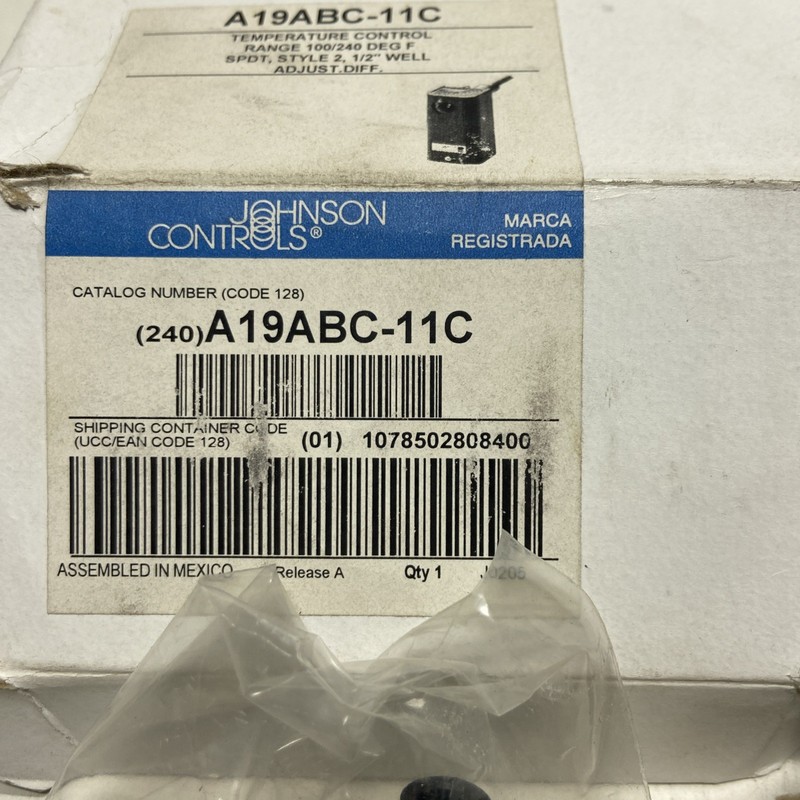 Johnson Controls A19abc-11C Line Voltage Mechanical Thermostat, Heat Only, 100 gallery
