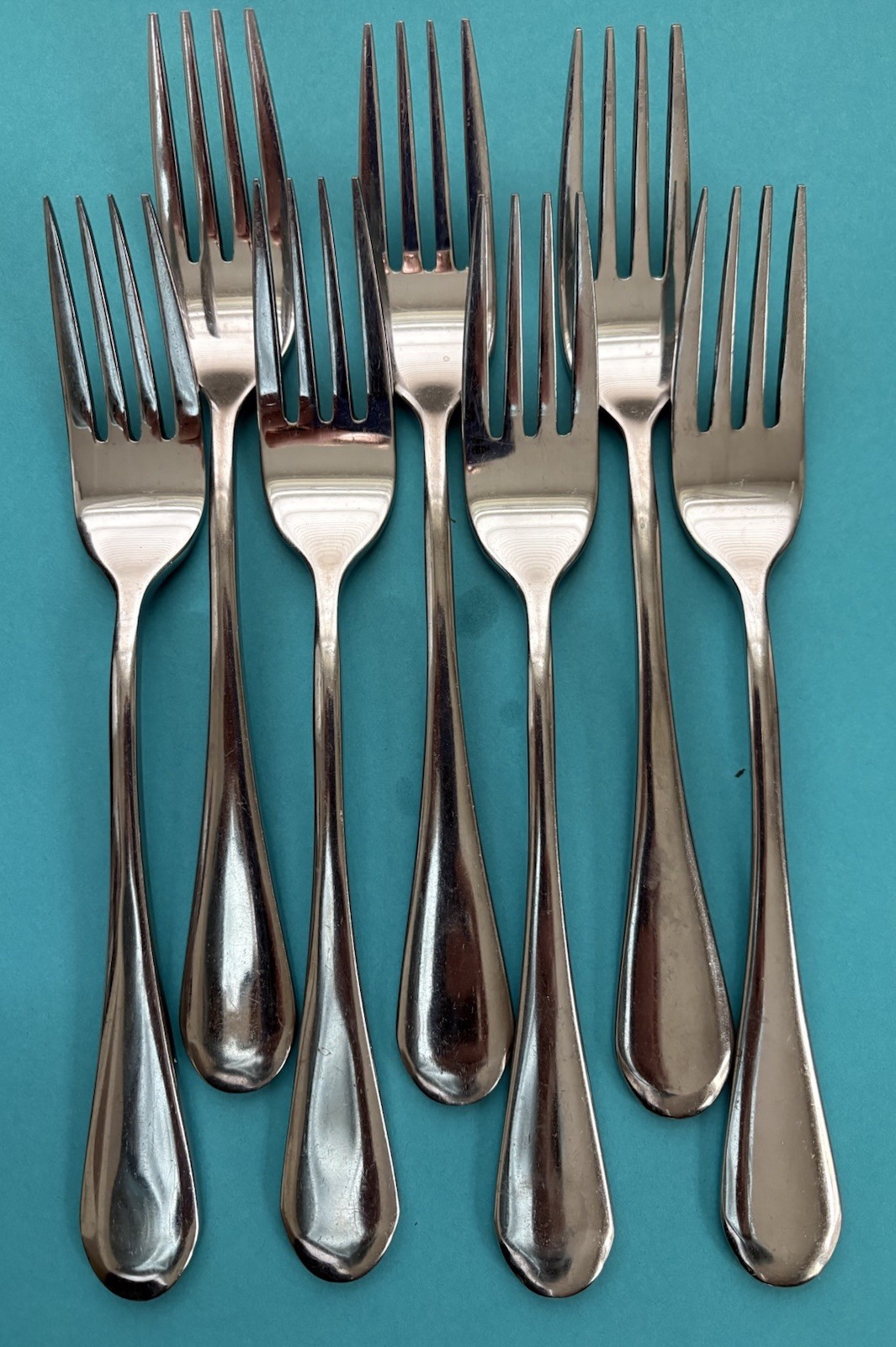 6 DINNER FORKS Oneida SATIN ICARUS Stainless Steel Flatware gallery