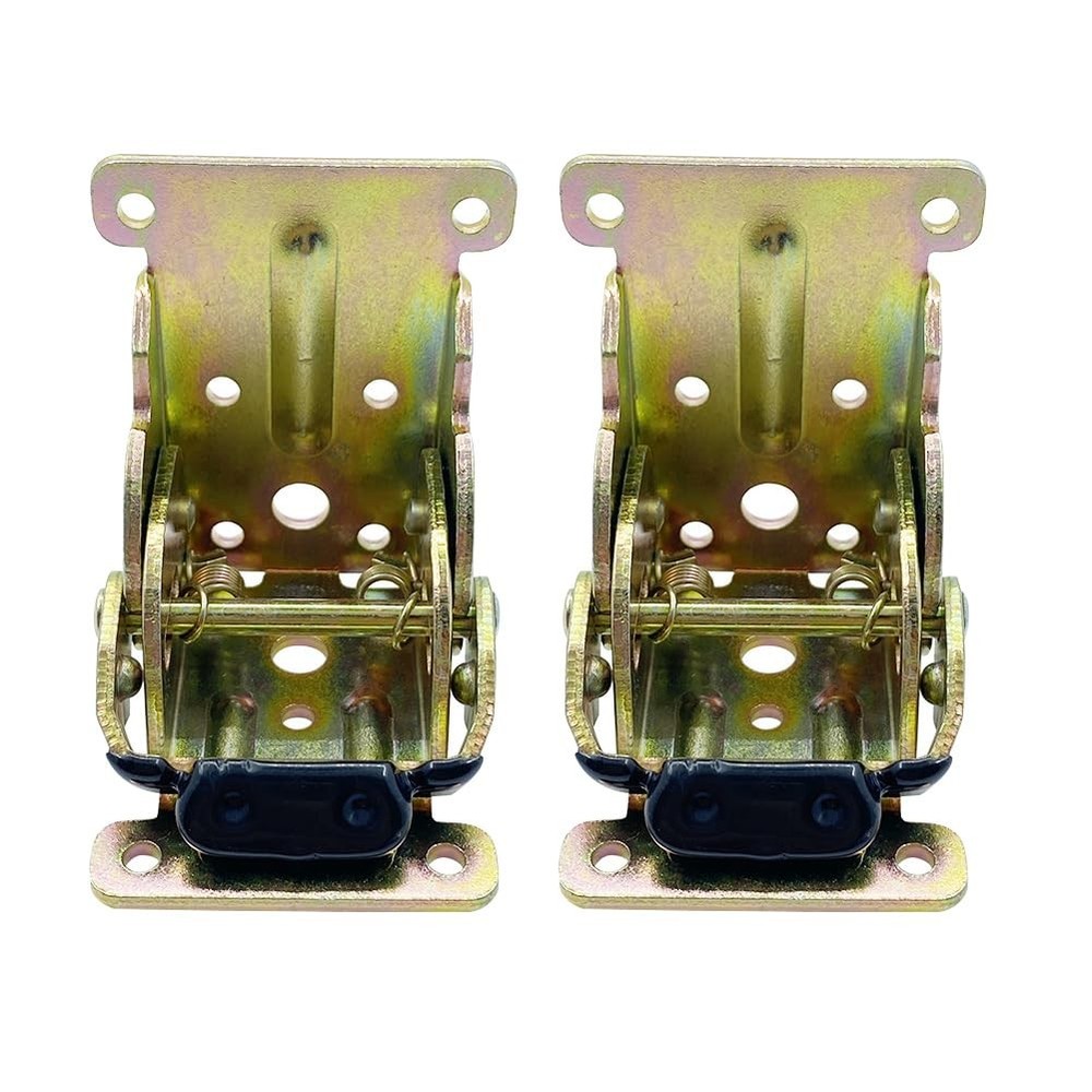 Heavy-Duty Foldable Self-Locking Hinge 2-Piece 90 Degree Double Brake Foldabl...