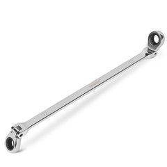 DISEN 12-13mm Extra Long Flex Head Ratcheting Wrench 12-13MM (Silver), Silver