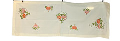 Pumpkin EmbroideryTable Runner Linen-Look Cream 54 x 20