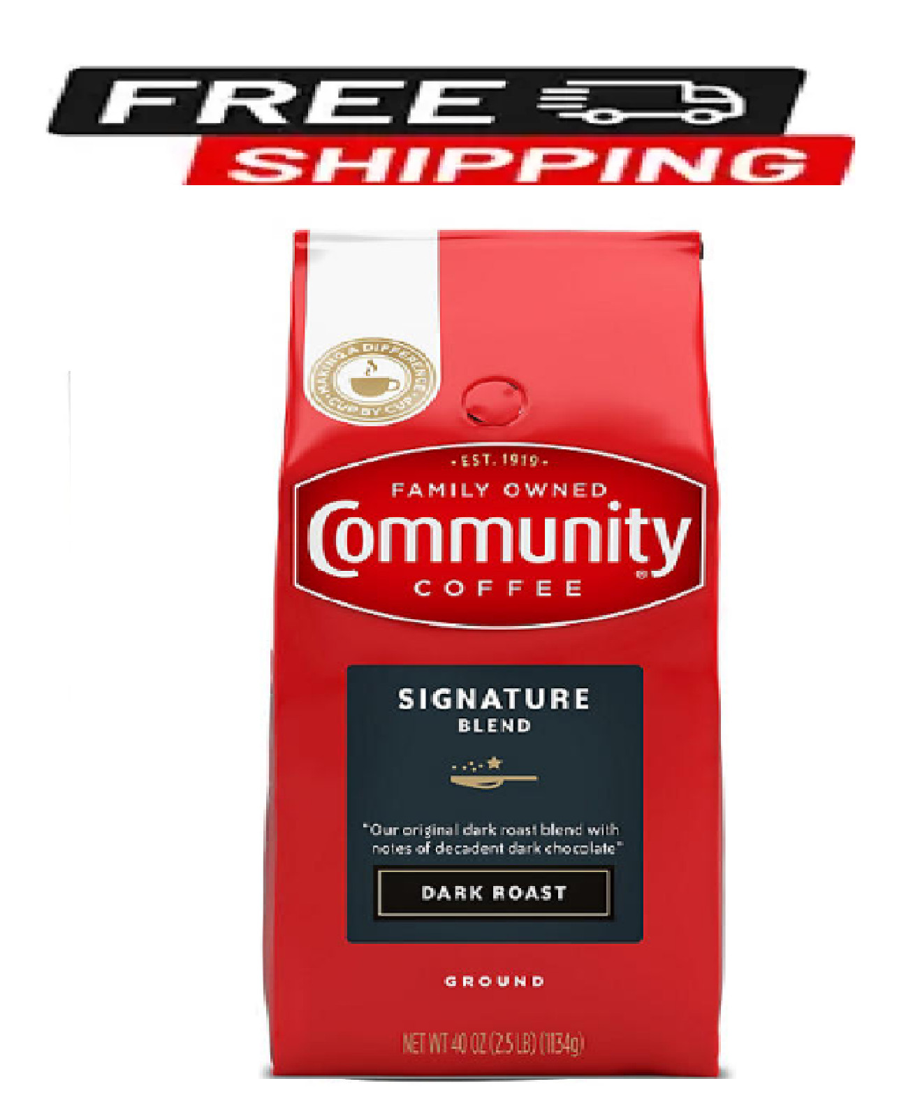 Community Coffee Ground Signature Blend, 40 oz. gallery