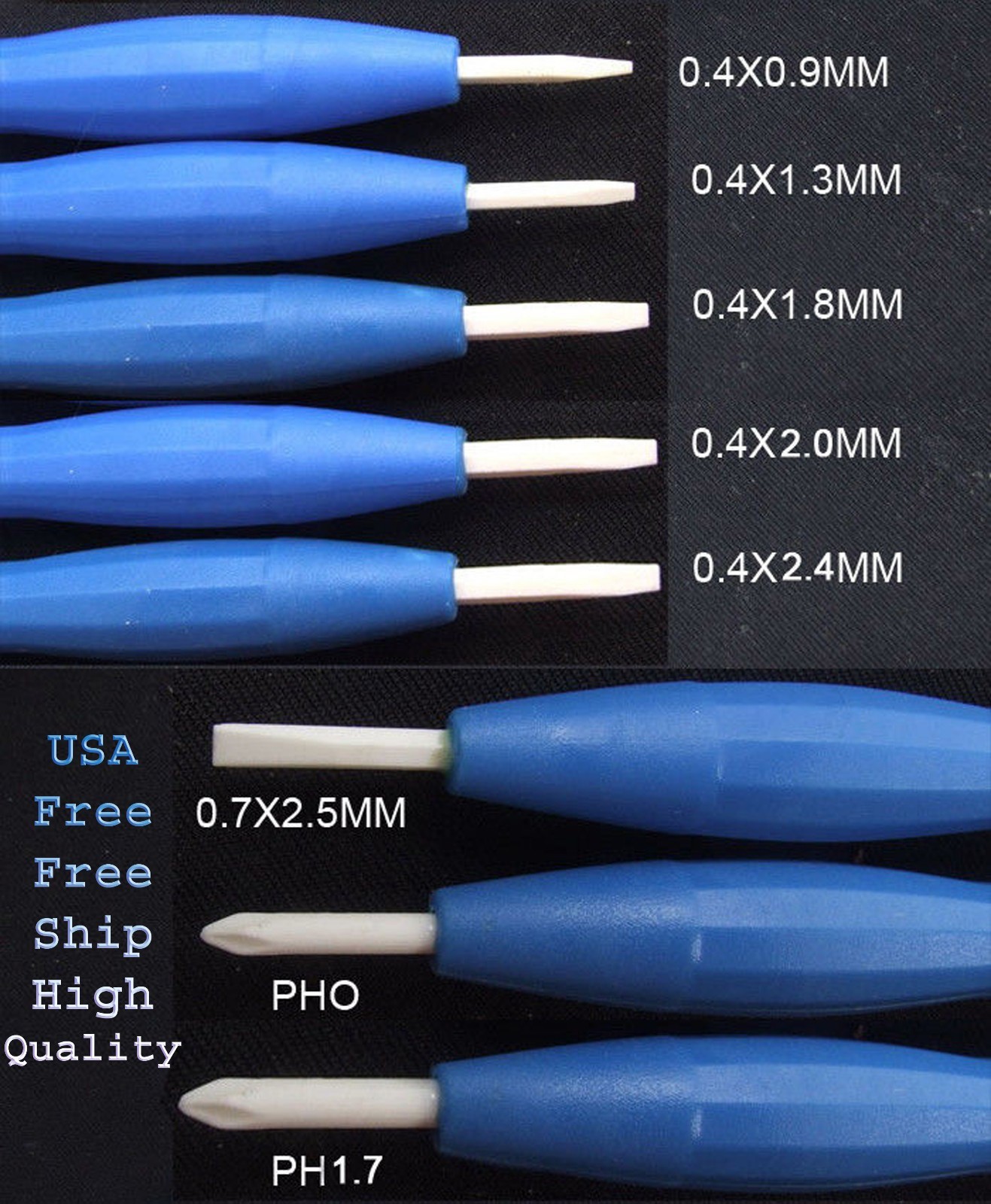 8x Ceramic Screwdriver Tool Anti static Non magnetic conductive /retail package gallery