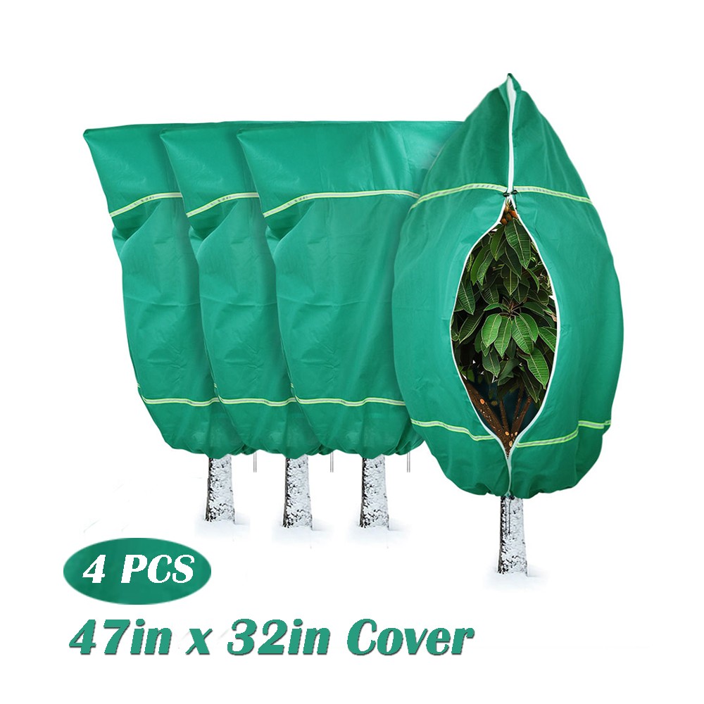 4x Plant Covers Wineter Freeze Protection Frost Blankets for Outdoor with Draw gallery