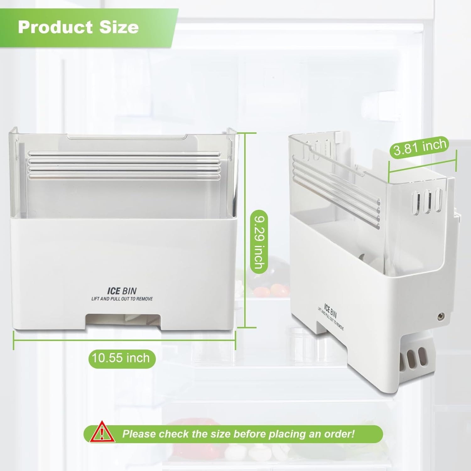 Ice Bin Bucket Compatible with LG Refrigerator AKC72949319 gallery