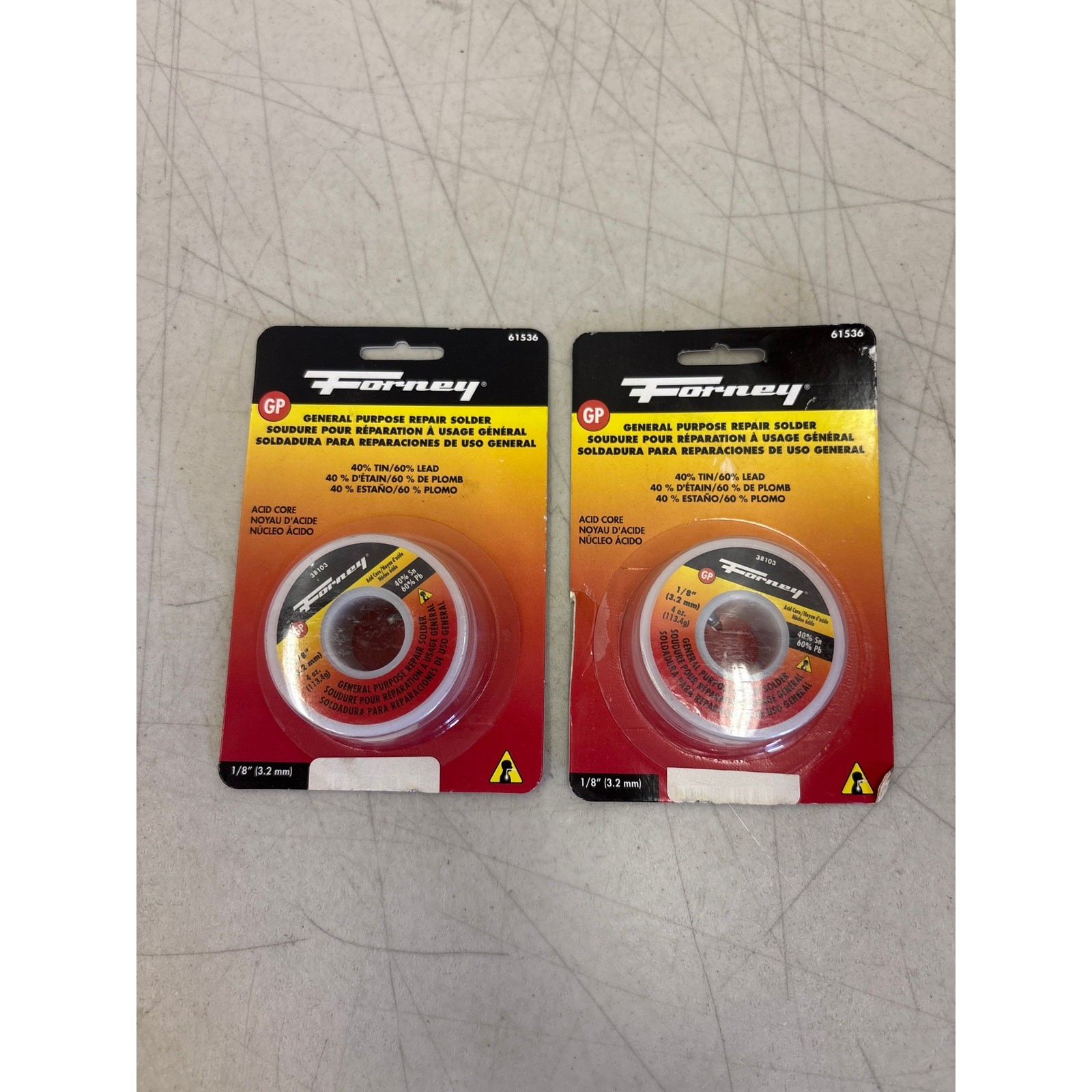 PACK-OF-2 Forney General Purpose Repair Solder 1/8" Acid Core - 61536 Auto gallery