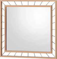 Glam Gold Rectangle Wall Mirror with Decorative Lines for Any Room