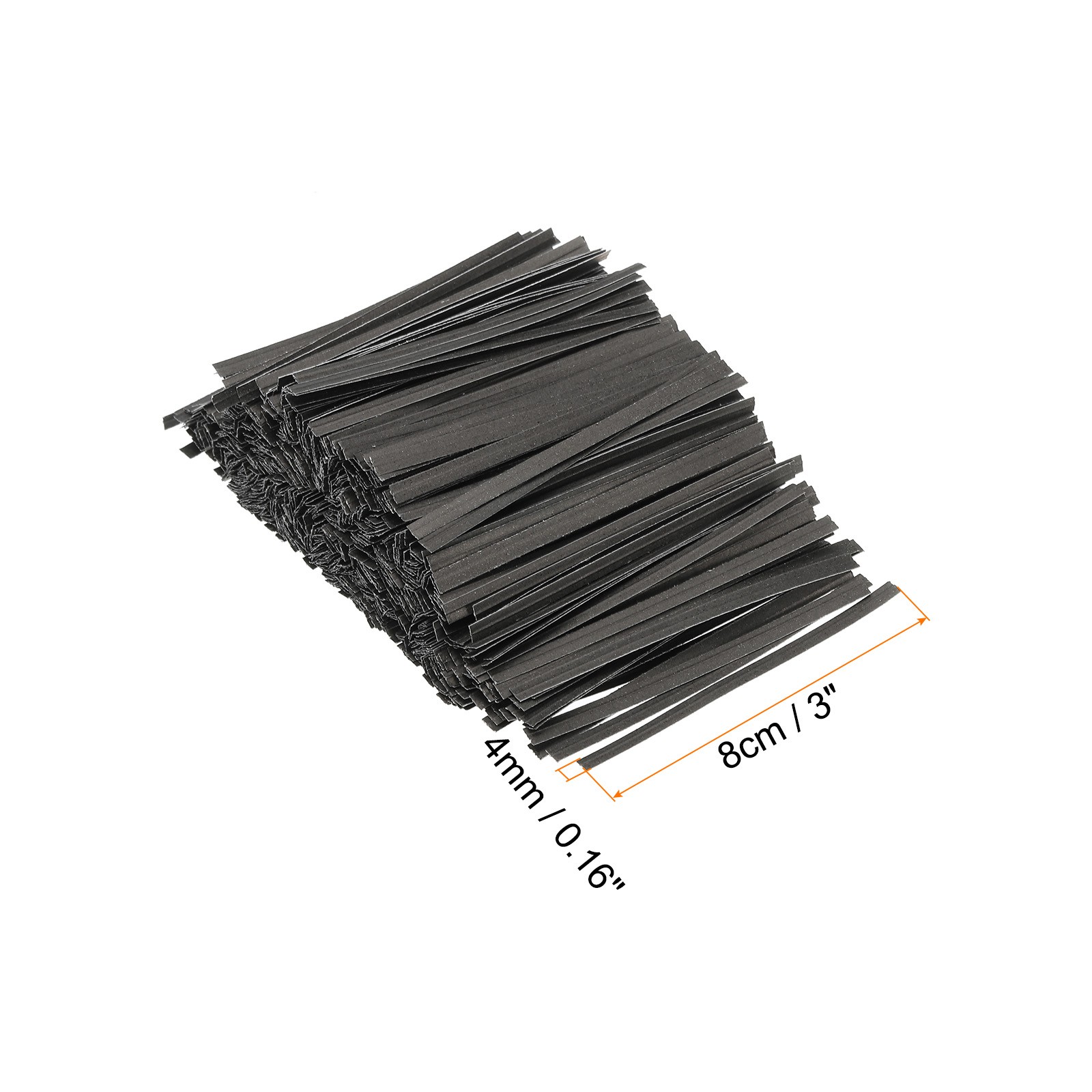 Twist Ties 3" Paper Closure Tie for Party Bags, Candy, Crafts Black 500pcs gallery