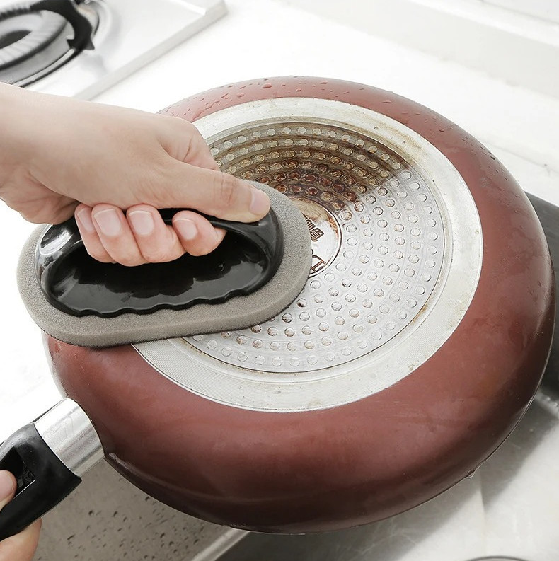 1pc Magic Emery Sponge Brush with Handle Strong Decontamination Cleaner - NEW gallery