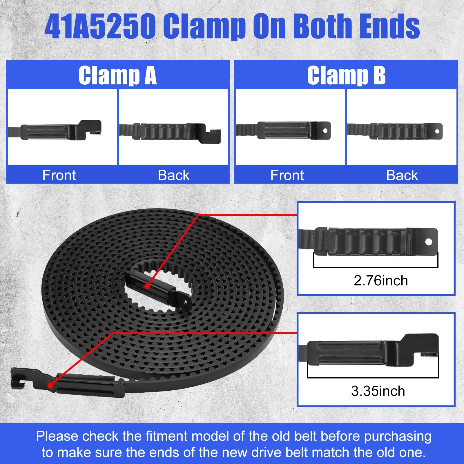 Garage Door Drive Belt 237 for 7ft High Doors, Fits Most Openers gallery